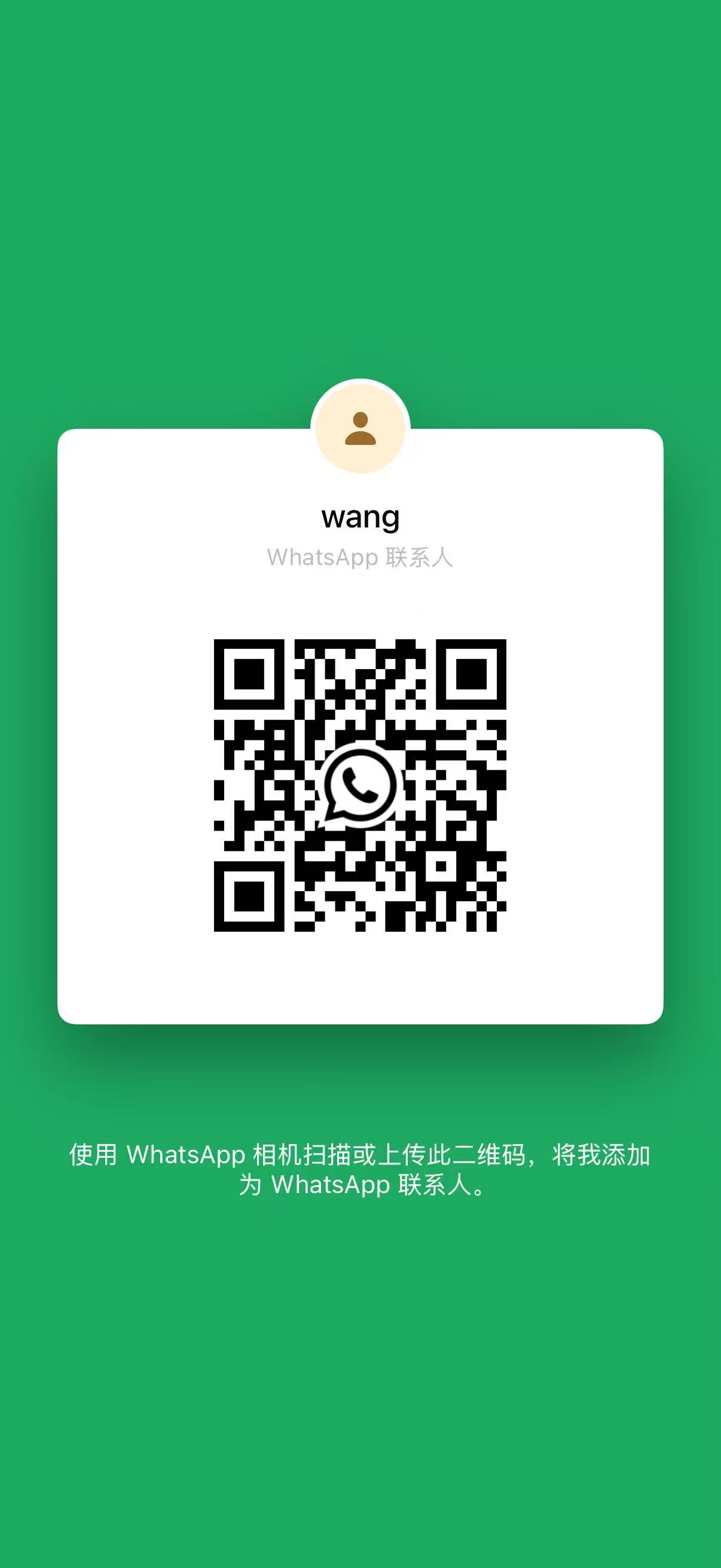 WhatsApp 联系二维码